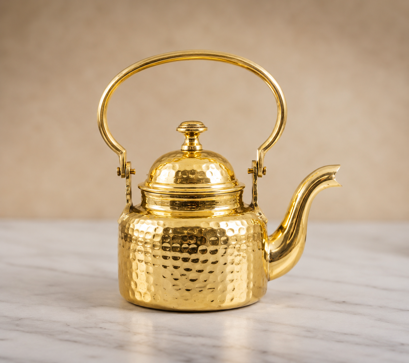 Brass Hammered Kettle