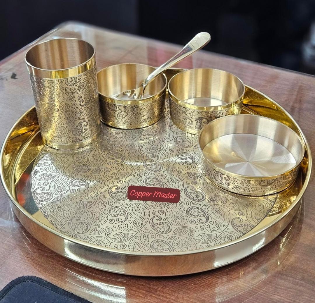 Brass Thali Set